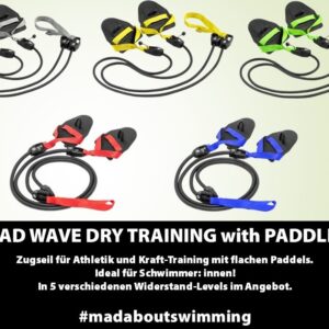 Mad Wave Dry Training Zugseil mit Paddles alle 5 Farben