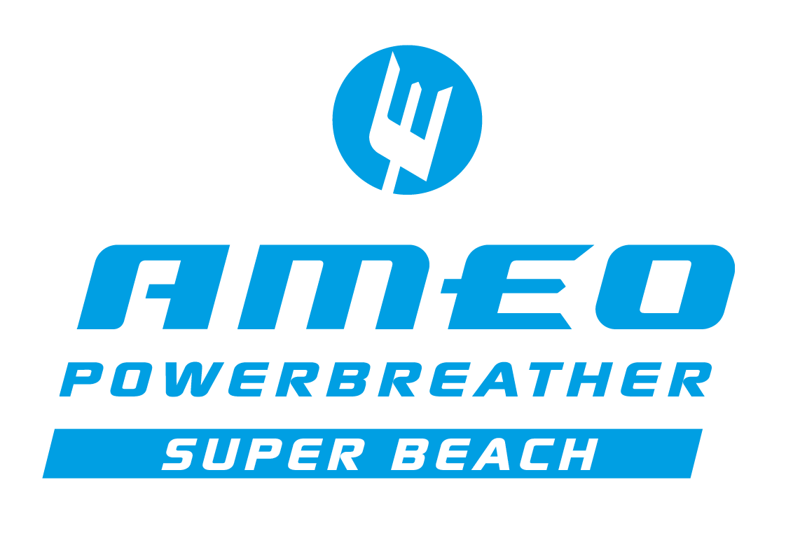 AMEO POWERBREATHER WAVE; white/blue - Powerbreather