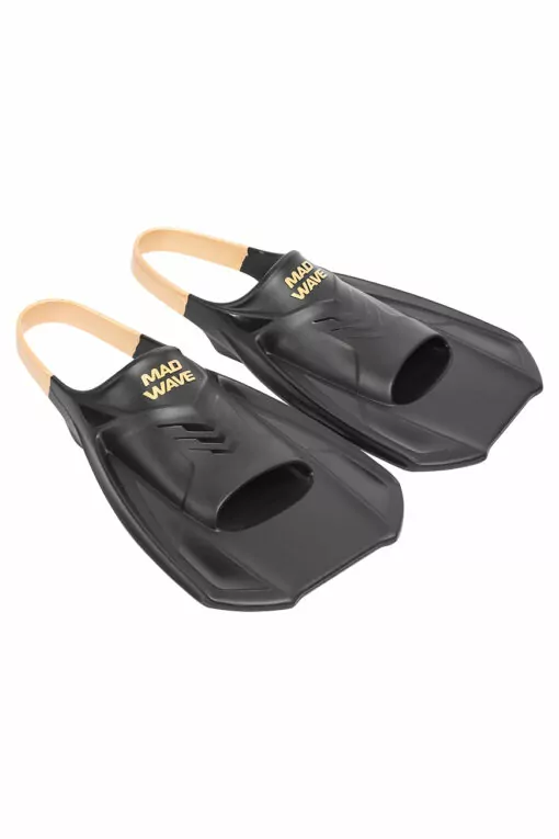 Mad Wave Open Heel Training Kurzflossen im Paar für Schwimmtechnik und Beintraining