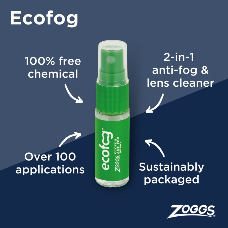 Spray antiniebla Zoggs Ecofog para gafas de natación, con protección antiniebla sin productos químicos y limpiador de lentes