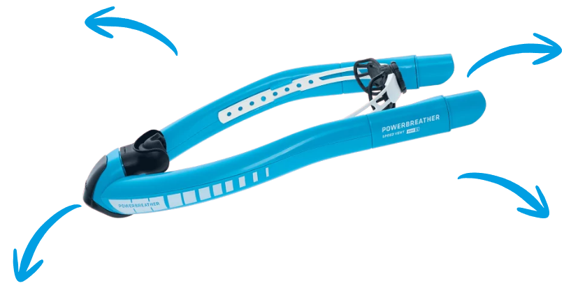 Powerbreather pfeile blau