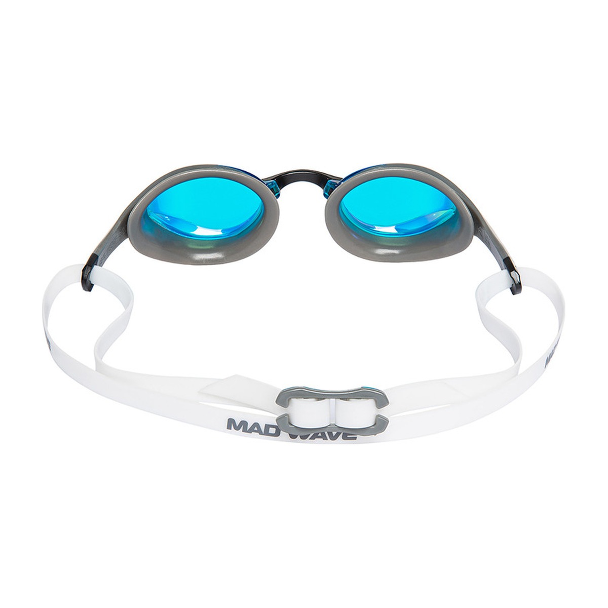 MAD WAVE ALIEN RAINBOW MIRROR in grau – regenbogenverspiegelte Racing-Schwimmbrille