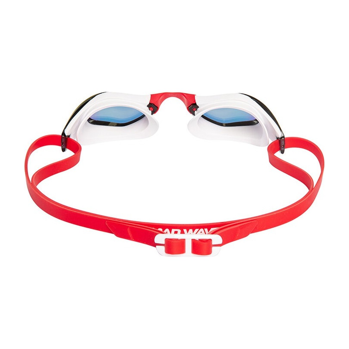 MAD WAVE DYNAMIX RAINBOW Schwimmbrille in weiß mit verspiegelten Gläsern in der Seitenansicht