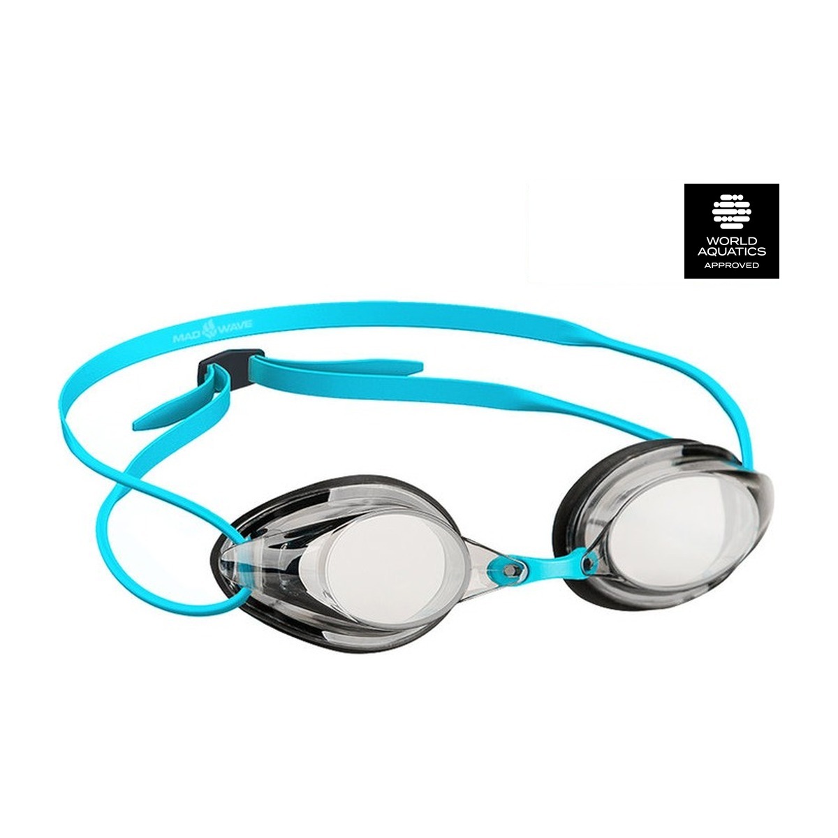 MAD WAVE STREAMLINE Schwimmbrille in grau, Vorderansicht der Wettkampfbrille