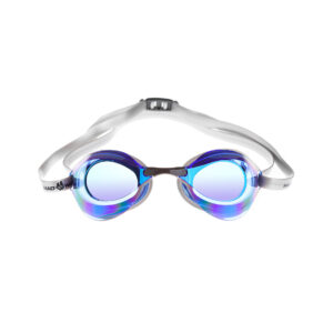 MAD WAVE TURBO RACER II RAINBOW MIRROR in blau – verspiegelte Racing-Schwimmbrille