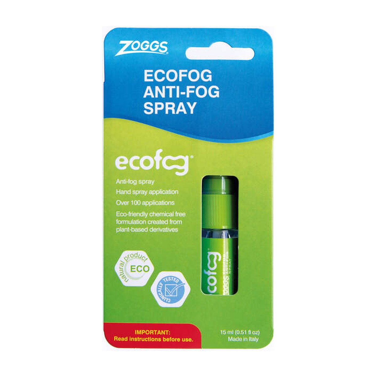 ZOGGS ANTI FOG SPRAY – Anti-Beschlag-Spray ECO FOG, Produktbild 3 von 3