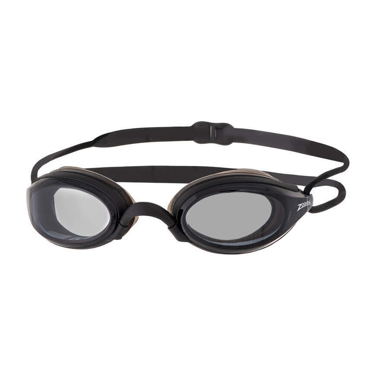zoggs FUSION AIR Schwimmbrille in schwarz/schwarz/smoke Vorderansicht